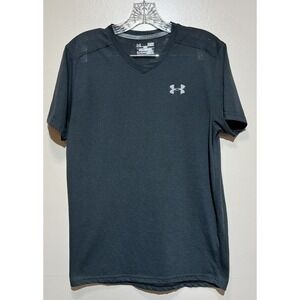 Under Armour T-shirt Womens S Heat Gear Semi Fitted Black Short‎ Sleeve Athletic